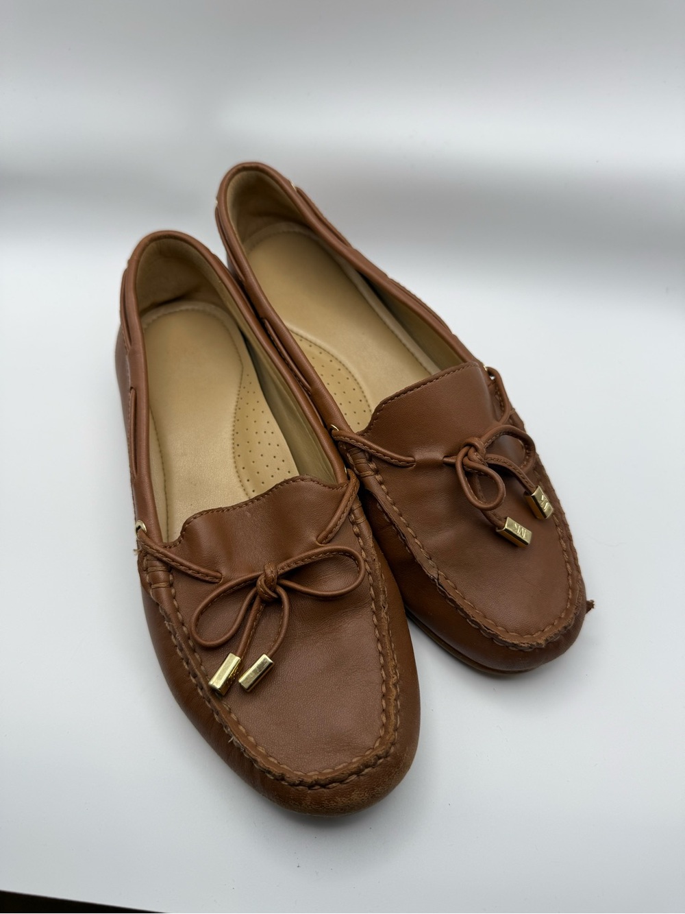 Michael Kors Brown Leather Loafers